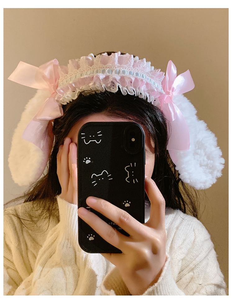 Headband Ear Ruffle Bow Bunny