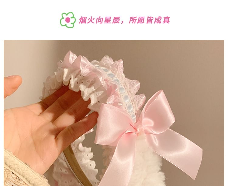 Headband Ear Ruffle Bow Bunny