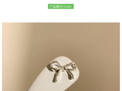 Faux Clip Leather Bow Hair