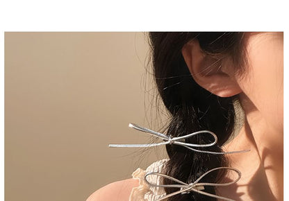 Clip Bow Set Metallic Hair