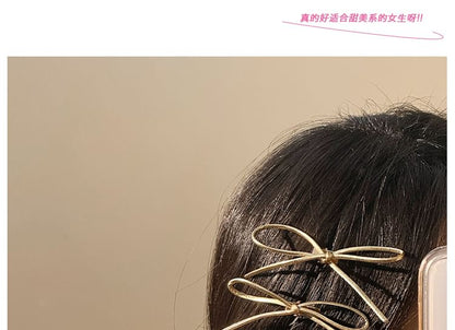 Clip Bow Set Metallic Hair