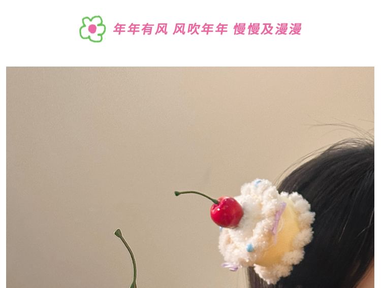 Cherry Cake Hair Clip