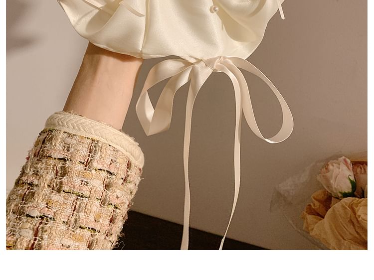 Bow Plain Satin Scrunchie