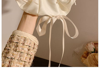 Bow Plain Satin Scrunchie