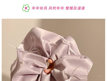 Bow Plain Satin Scrunchie