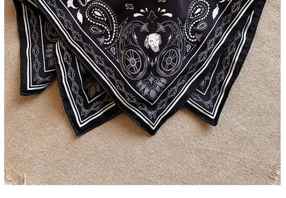 Print Paisley Square Scrunchie