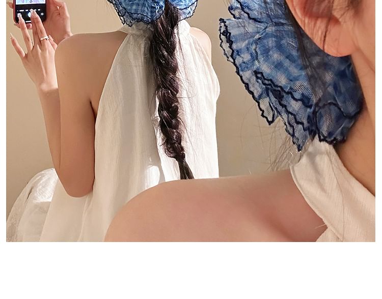 Scrunchie Plaid Mesh