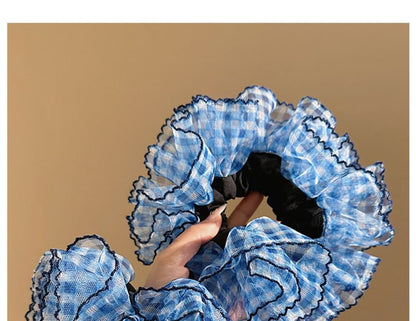 Scrunchie Plaid Mesh