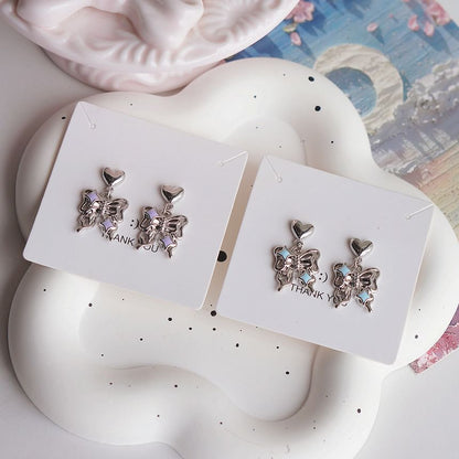 Clip-On Earring Butterfly Drop /