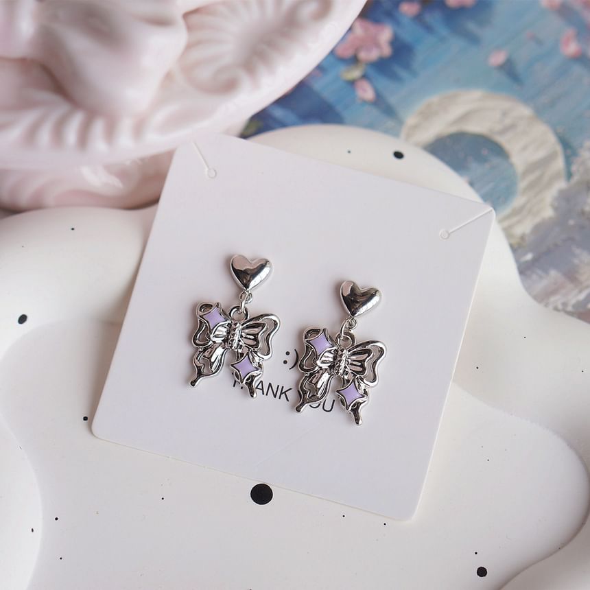 Clip-On Earring Butterfly Drop /