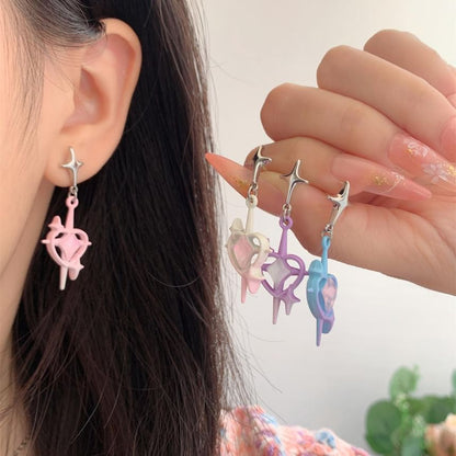 / Earring Star Drop Clip-On