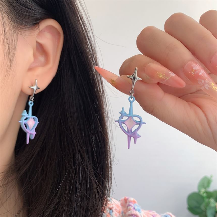 / Earring Star Drop Clip-On