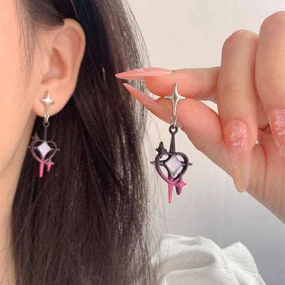 / Earring Star Drop Clip-On