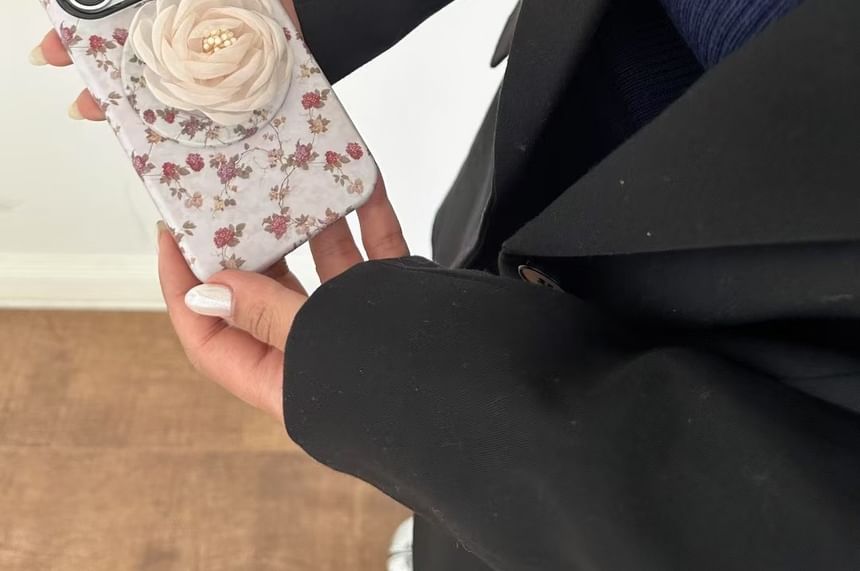 Floral Magnetic Case with Phone (Compatible MagSafe)