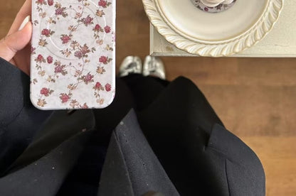 Floral Magnetic Case with Phone (Compatible MagSafe)