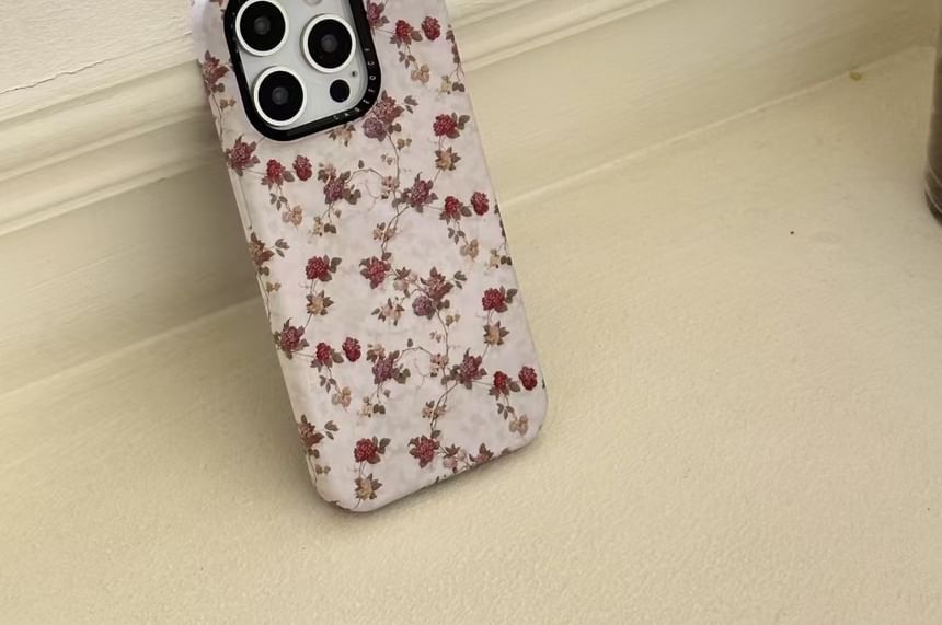 Floral Magnetic Case with Phone (Compatible MagSafe)