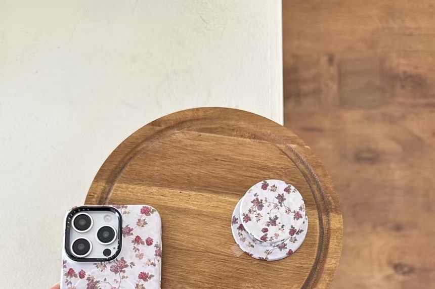 Floral Magnetic Case with Phone (Compatible MagSafe)