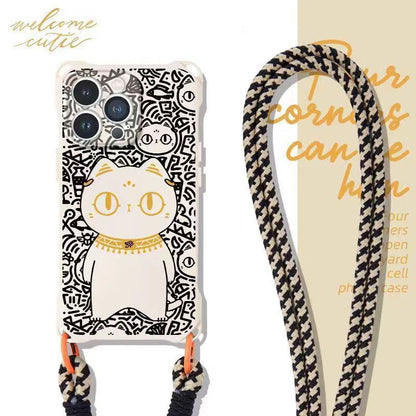 Cat Strap Set Phone / Lanyard Case