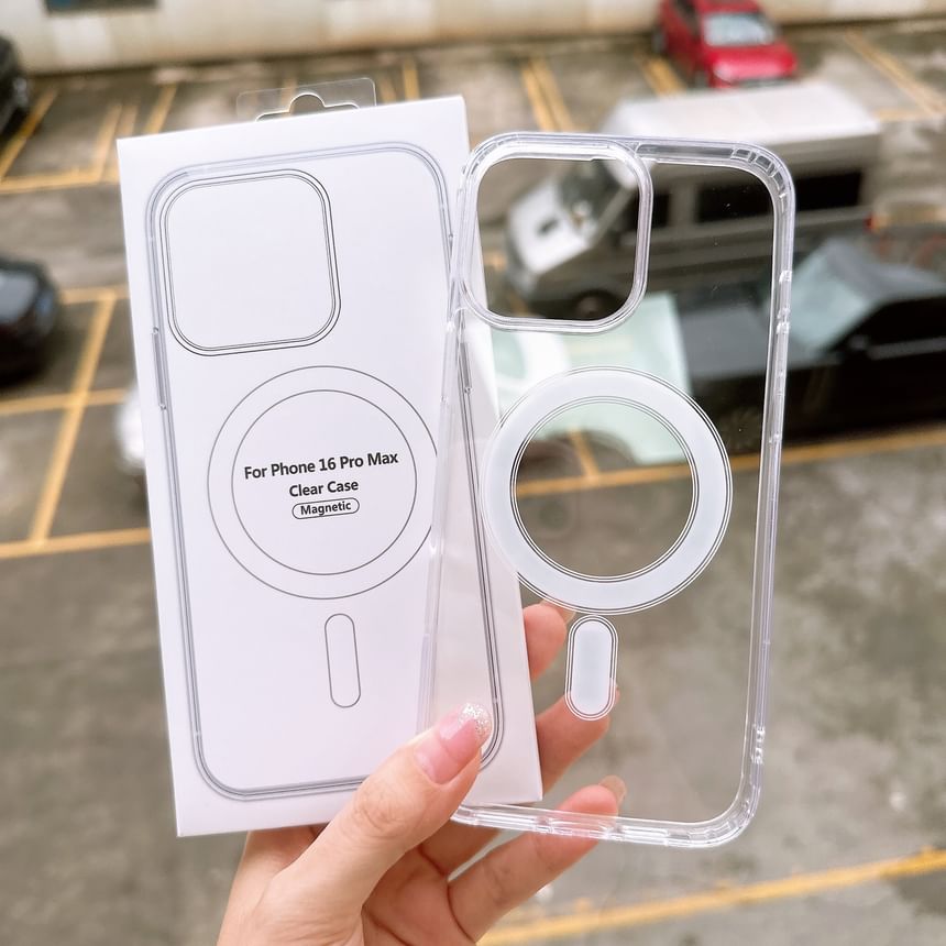 (Compatible with Transparent MagSafe) Phone Case Magnetic