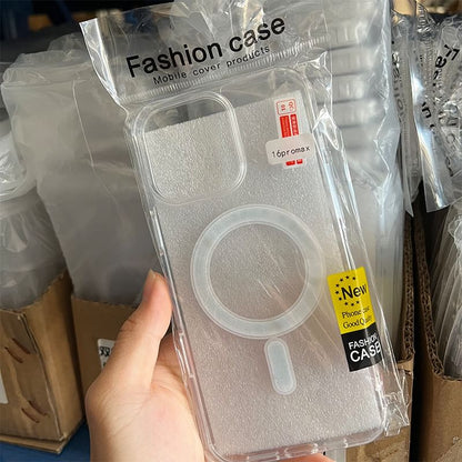 (Compatible with Transparent MagSafe) Phone Case Magnetic