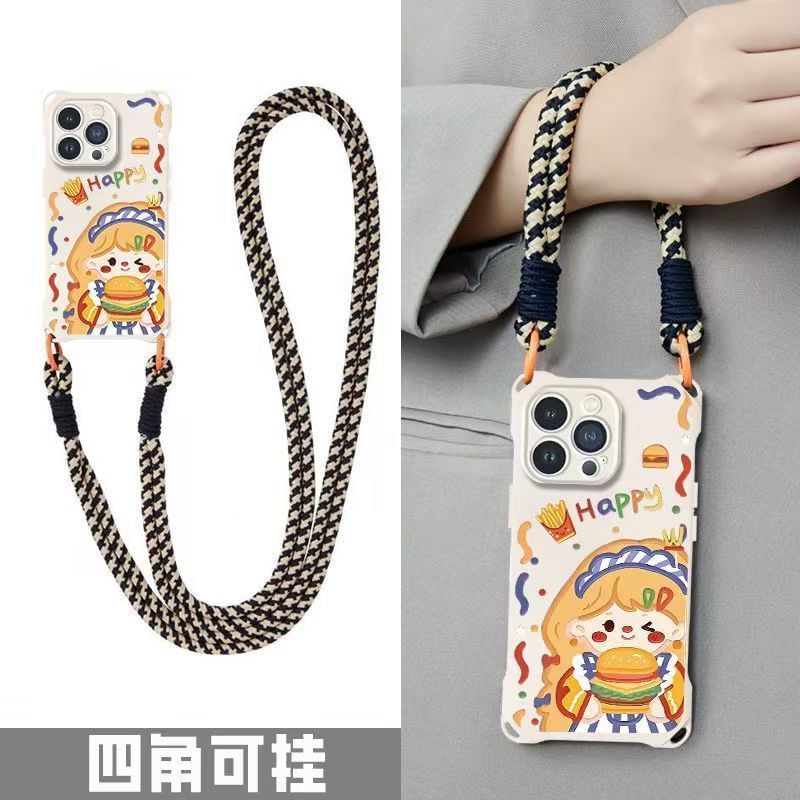 Burger Case Lanyard Phone / Strap Girl Set