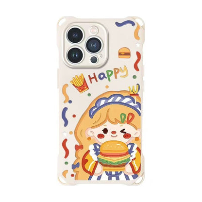 Burger Case Lanyard Phone / Strap Girl Set