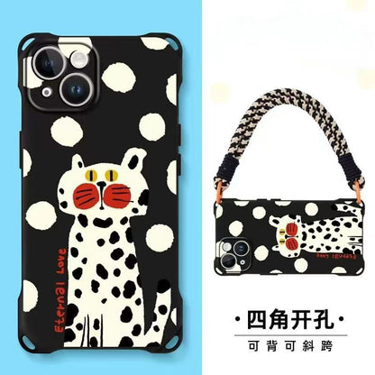 Phone Set Case Lanyard Strap Cat /