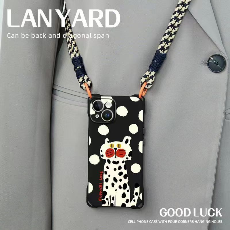 Phone Set Case Lanyard Strap Cat /