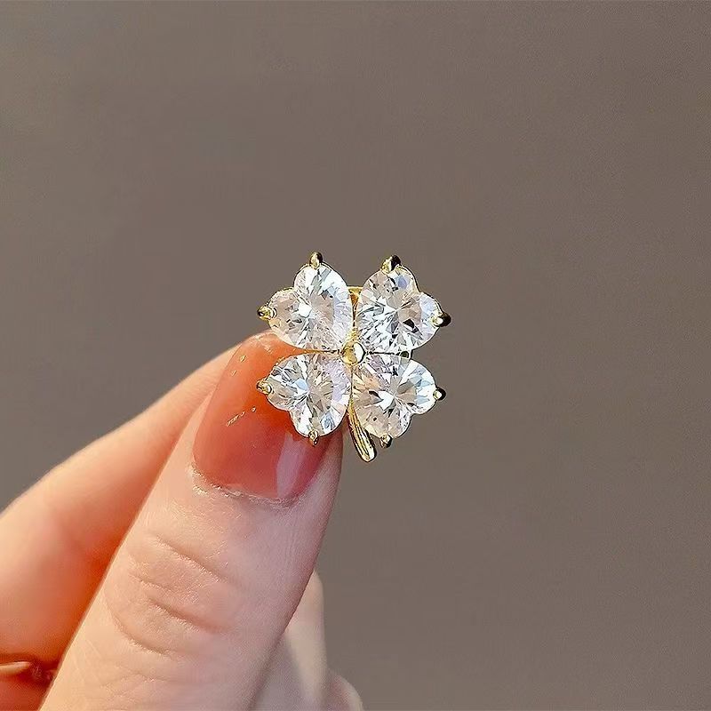 Drop Clover Earring Zirconia Cubic