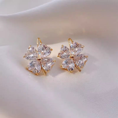 Drop Clover Earring Zirconia Cubic