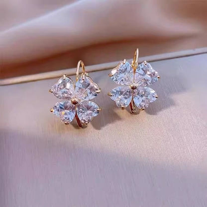 Drop Clover Earring Zirconia Cubic