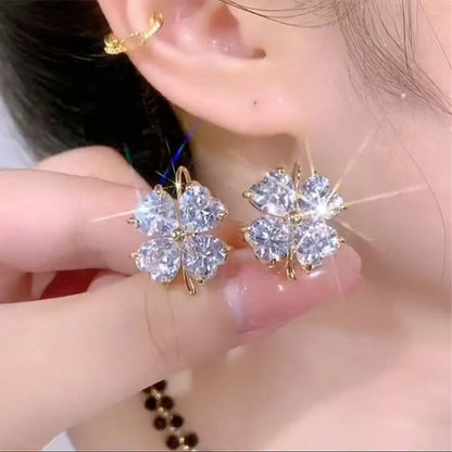 Drop Clover Earring Zirconia Cubic