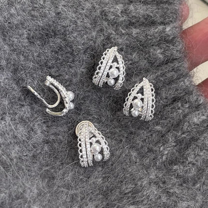 Pearl Hoop Earring Faux