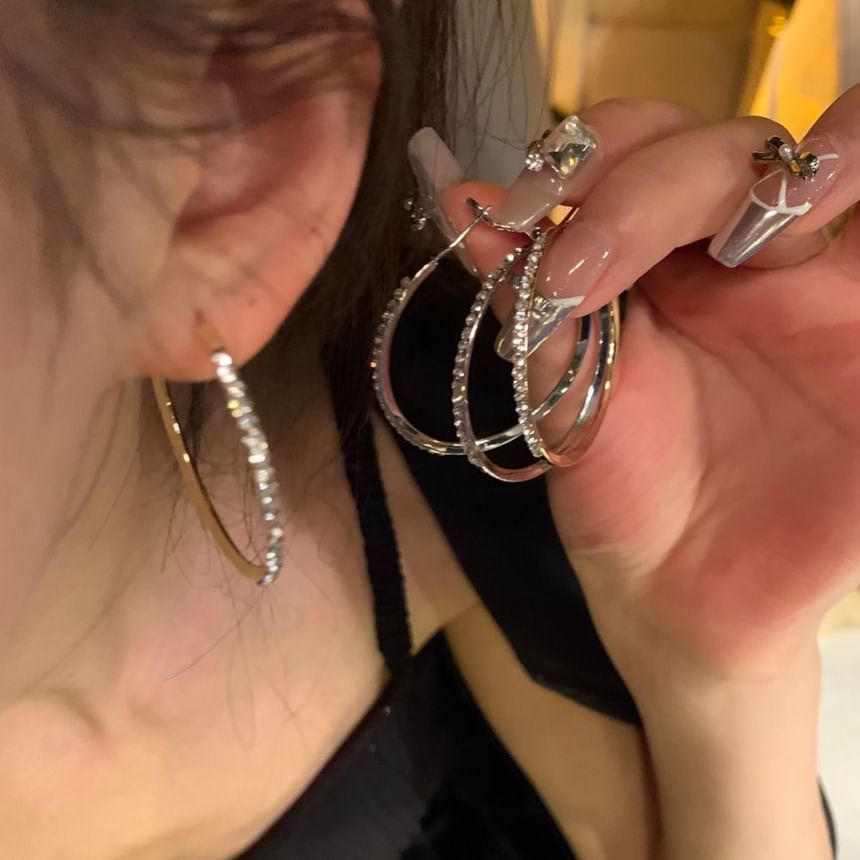 Hoop Rhinestone Earring