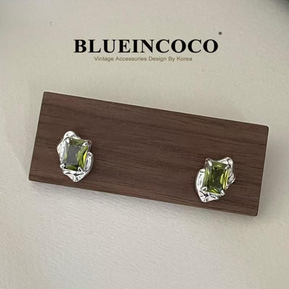 Gemstone Stud Earring
