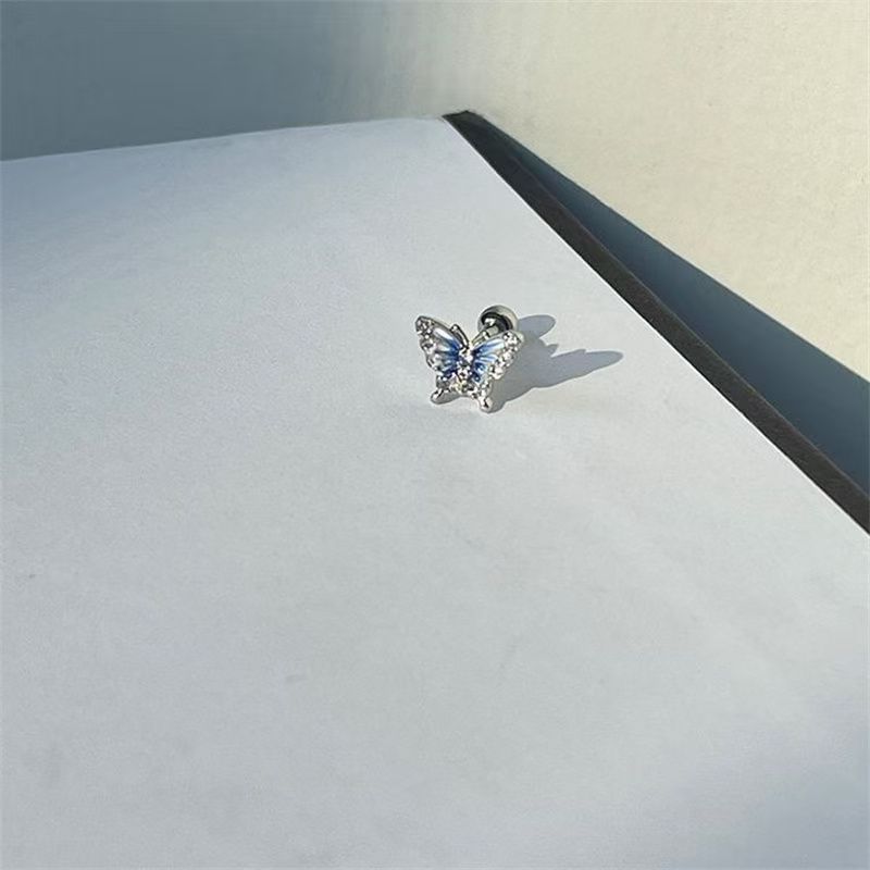 Rhinestone Stud Butterfly Earring