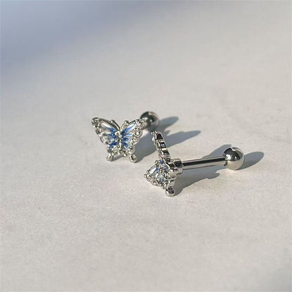 Rhinestone Stud Butterfly Earring