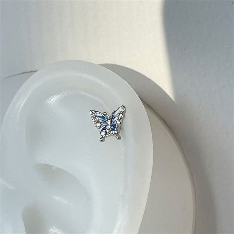 Rhinestone Stud Butterfly Earring