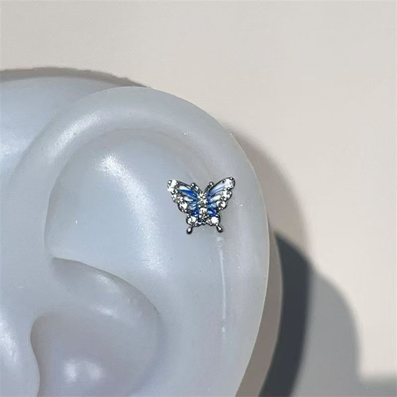 Rhinestone Stud Butterfly Earring