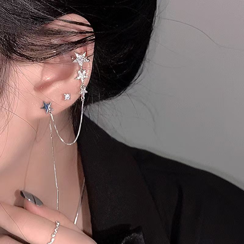 Chained Cuff Earring Star