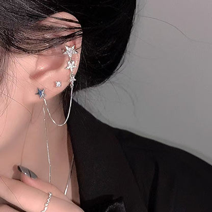 Chained Cuff Earring Star