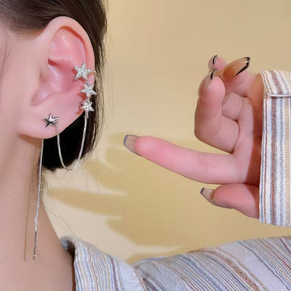 Chained Cuff Earring Star