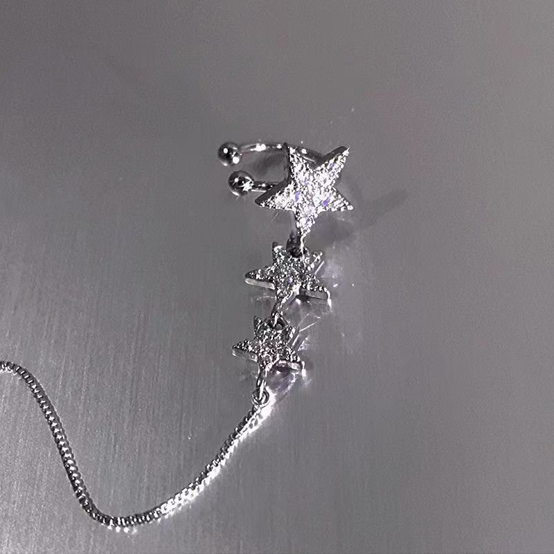 Chained Cuff Earring Star