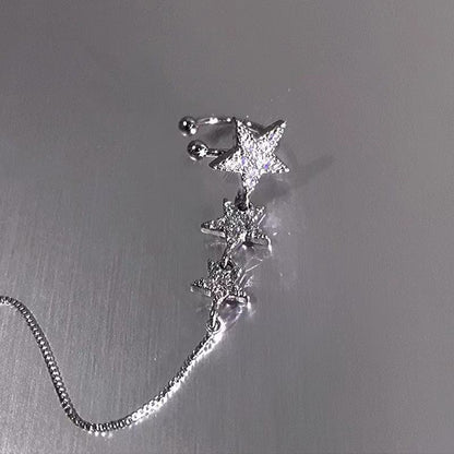 Chained Cuff Earring Star