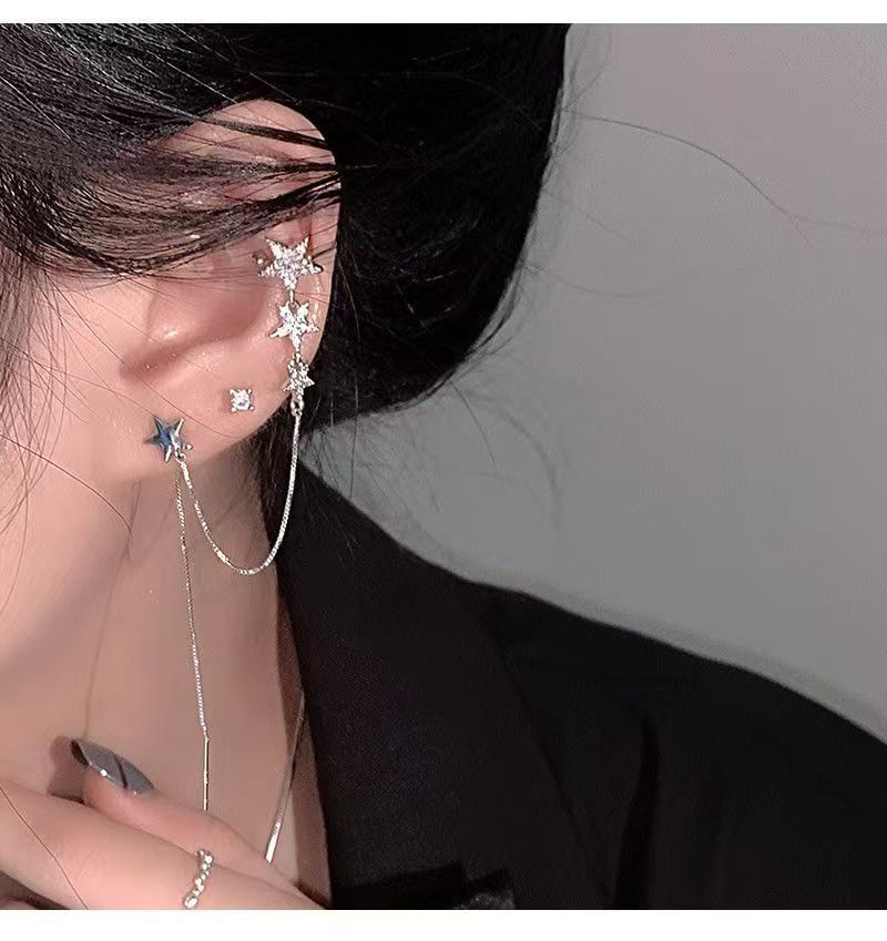 Chained Cuff Earring Star