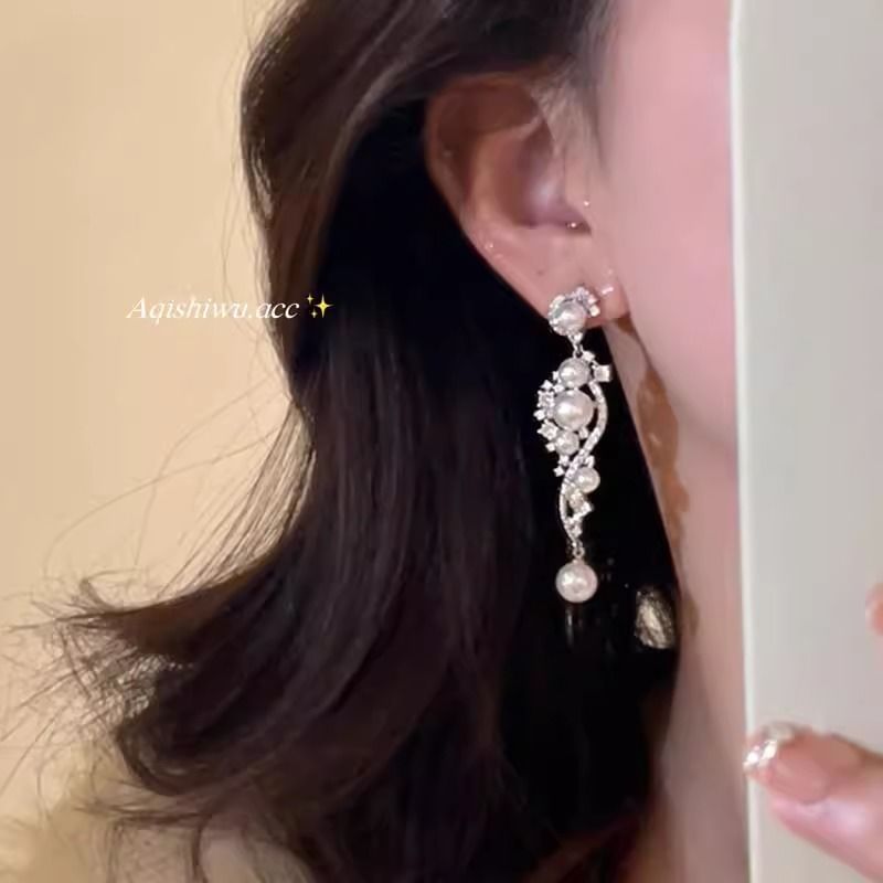 Faux Pearl Dangle Earring Alloy