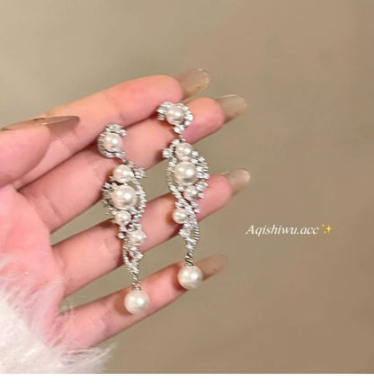 Faux Pearl Dangle Earring Alloy