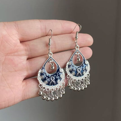 Fringed Alloy Chandelier Earring