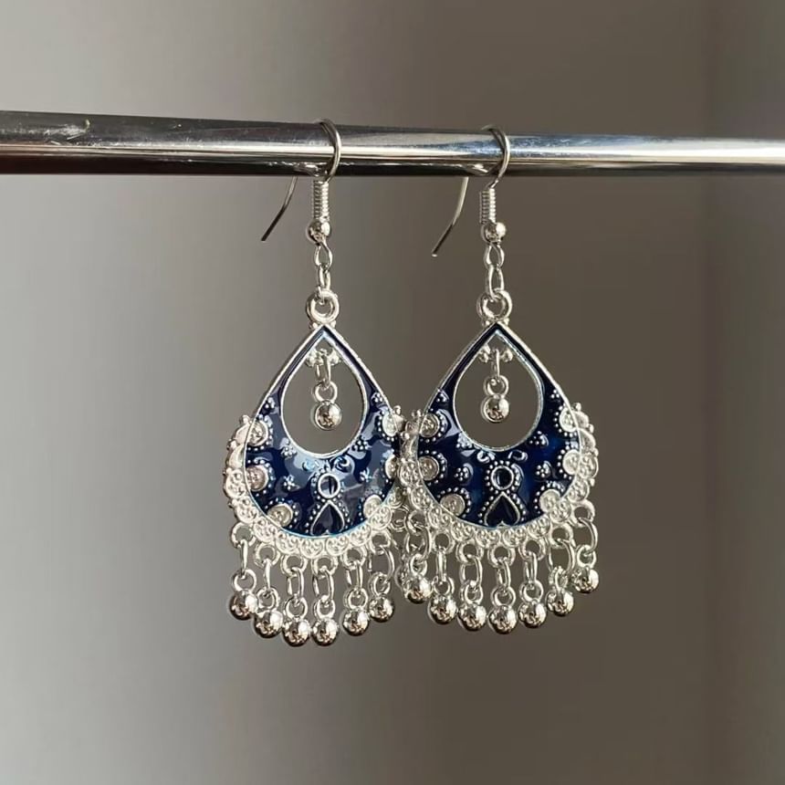 Fringed Alloy Chandelier Earring