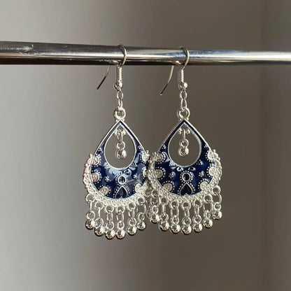 Fringed Alloy Chandelier Earring